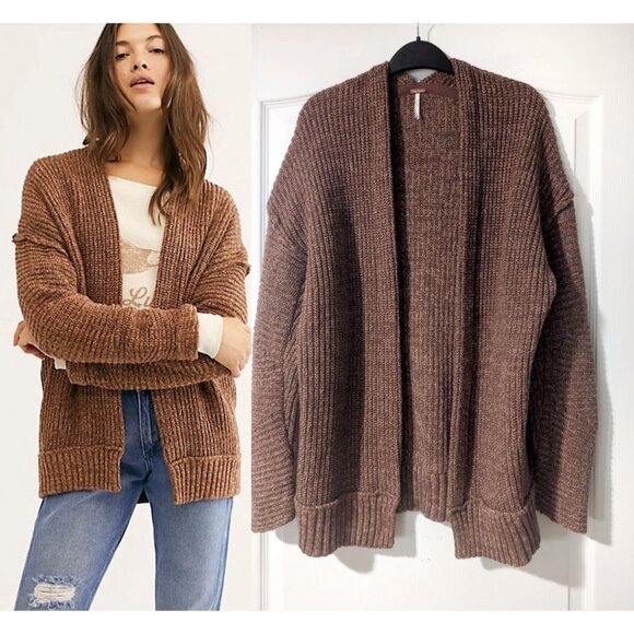 Free People | High Hopes Cardigan In Mariposa Brown - Picture 1 of 10